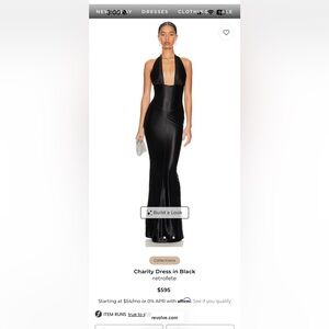 Retrofete Charity Dress in Black